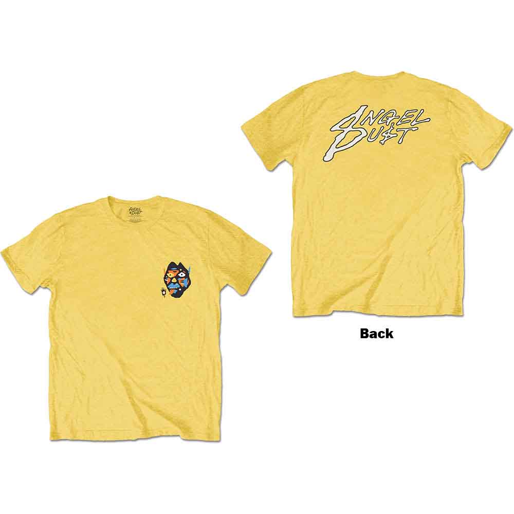 Angel Dust Unisex T-Shirt Creature (Back Print) Yellow (M)