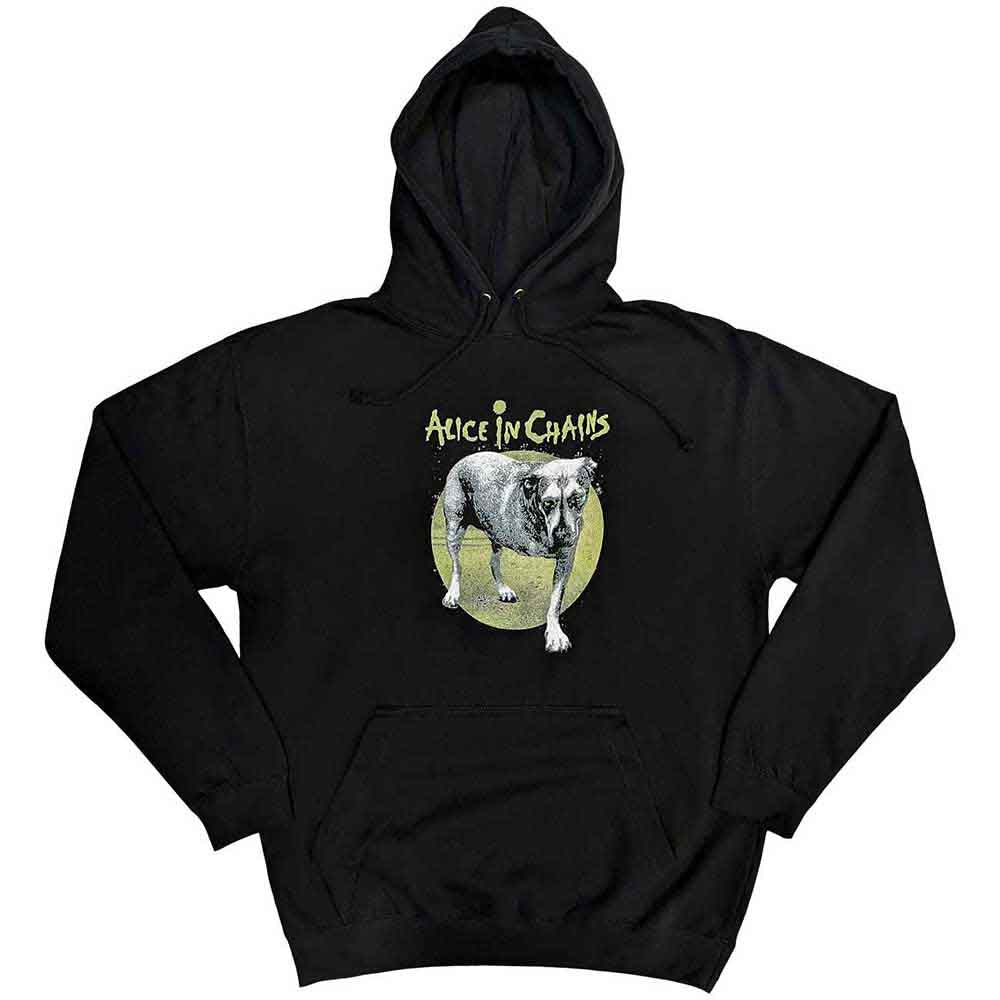 Alice In Chains Unisex Pullover Hoodie Three-Legged Dog Black (S)