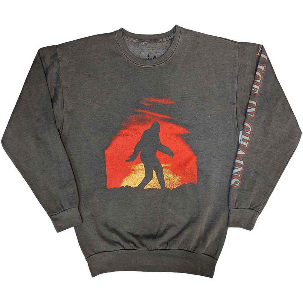 Alice In Chains Unisex Sweatshirt Sasquatch Sunset (Sleeve Print) Grey (L)