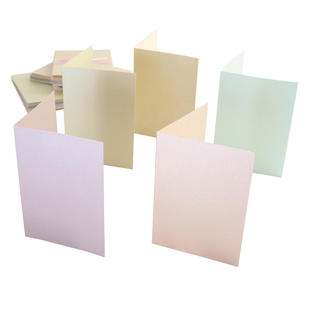 Anita's Cards & Envelopes A6 240gsm Pastel Pearlescent (50pk)