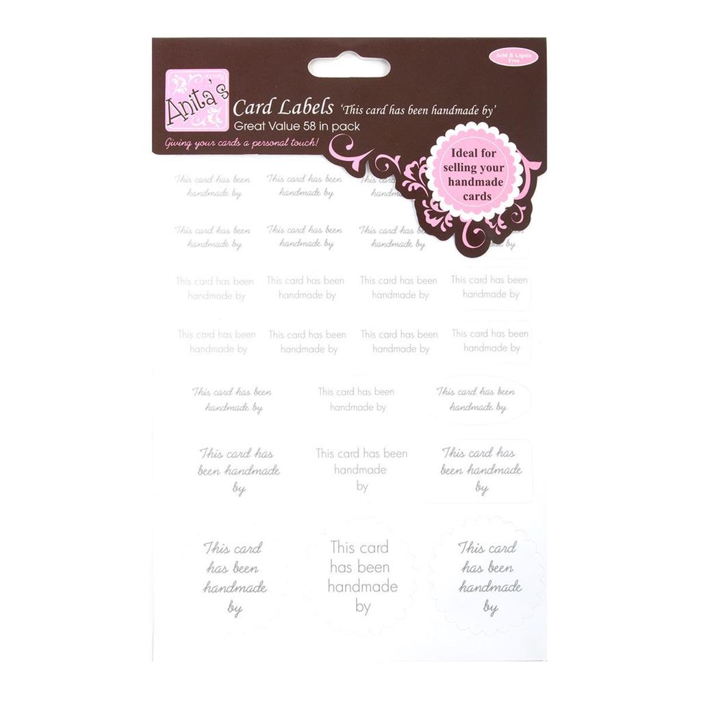 Anita's "This card was handmade by.." Card Labels (2sht)