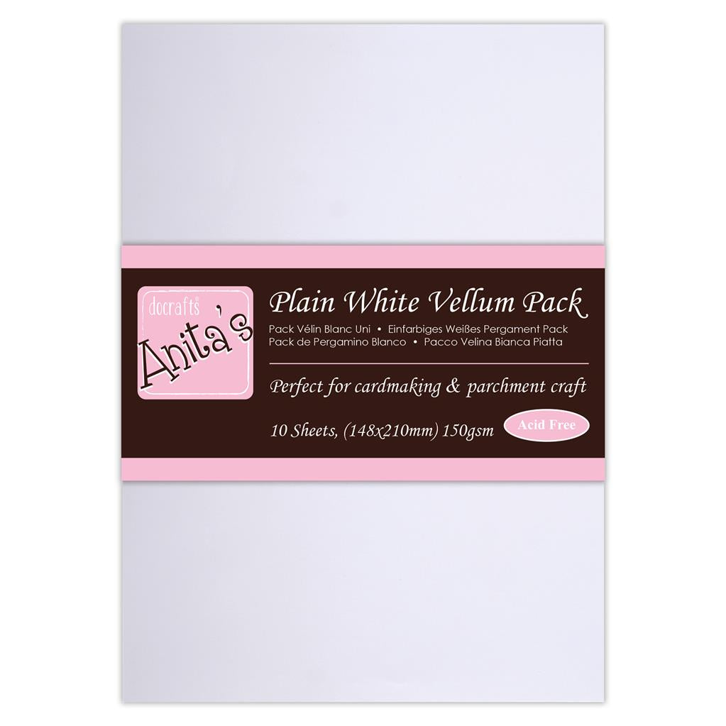 Anita's A5 Parchment Vellum 150gsm Plain White (10pk)