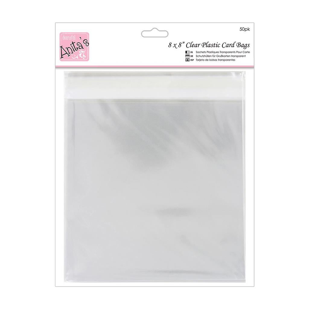 Anita's Clear Plastic Card Bags for 8" x 8" Cards (50pk)