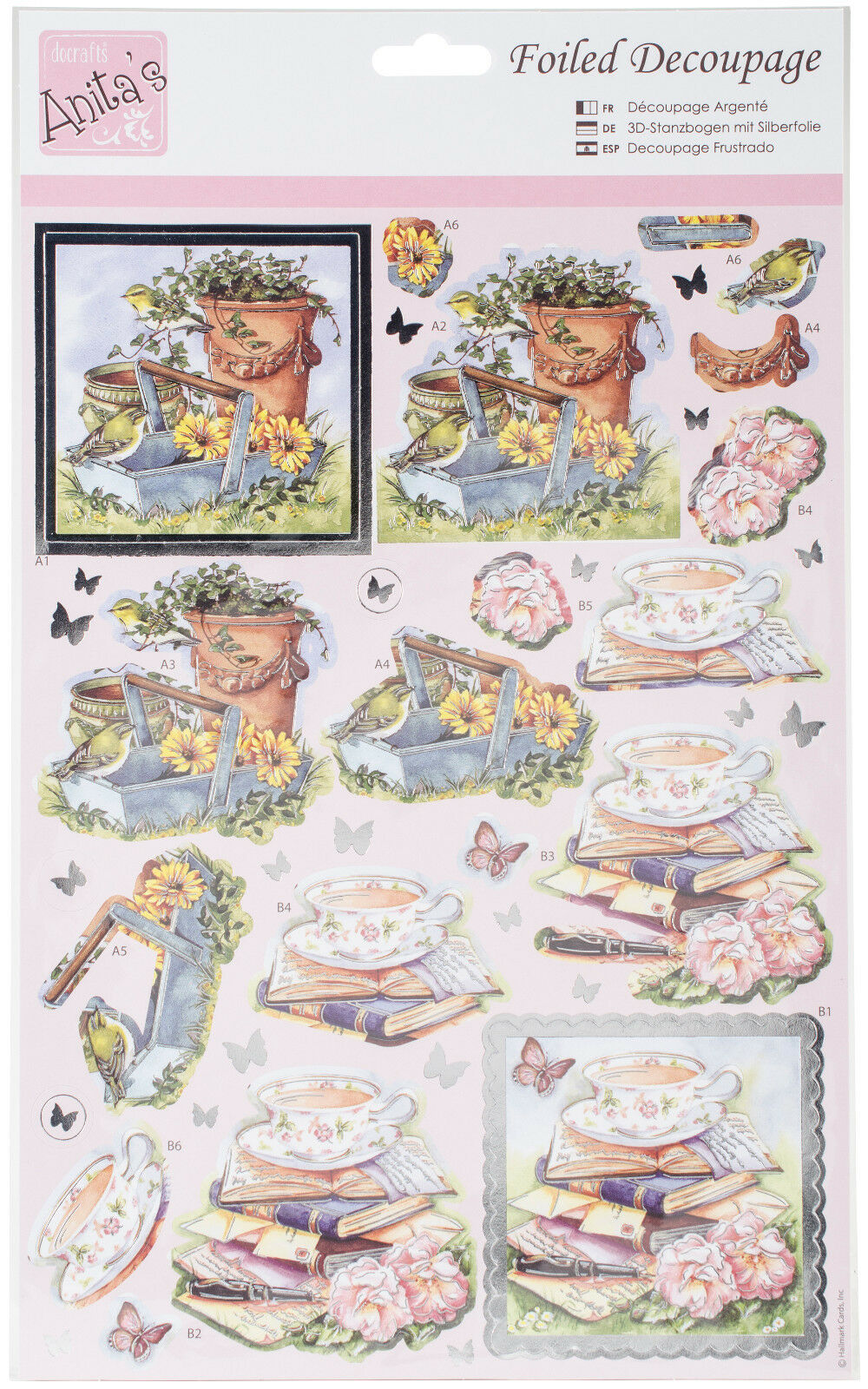 Anita's Foiled Decoupage - Cuppa & a Book