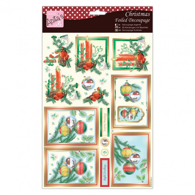 Anita's Foiled Decoupage - Seasonal Baubles