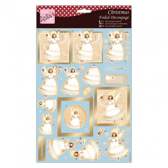 Anita's Foiled Decoupage - Golden Angels
