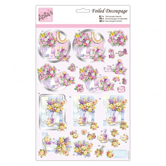 Anita's Foiled Decoupage - Given with Love