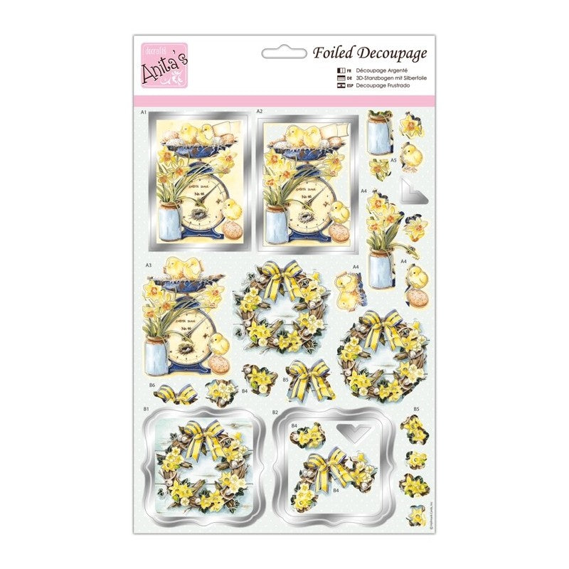 Anita's Foiled Decoupage - Spring Wreath