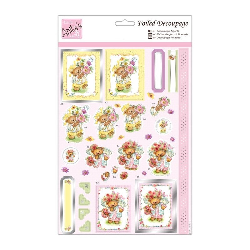 Anita's Foiled Decoupage - Teddy Dress Up