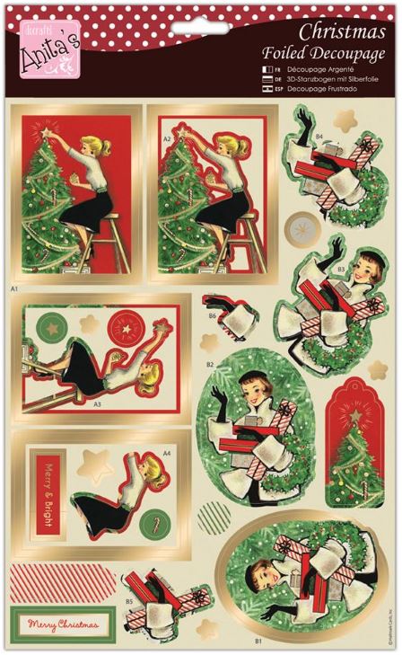 Anita's Foiled Decoupage - Retro Christmas
