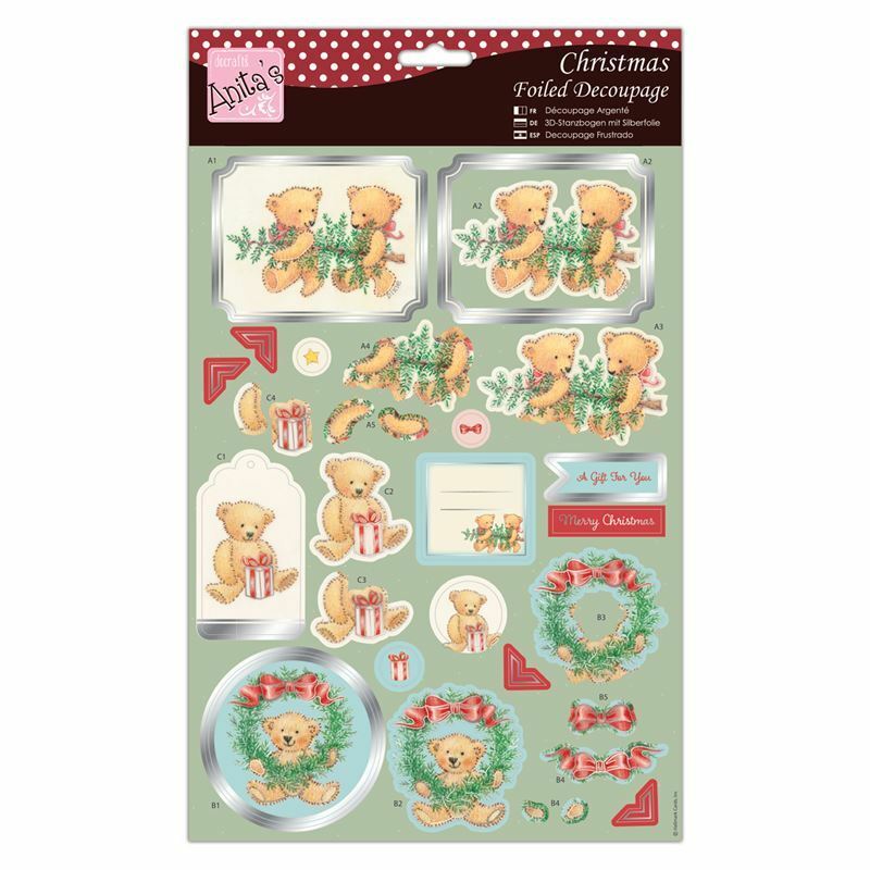 Anita's Foiled Decoupage - Teds Christmas Decorations