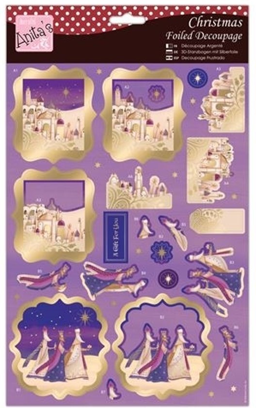 Anita's Foiled Decoupage - We Three Kings