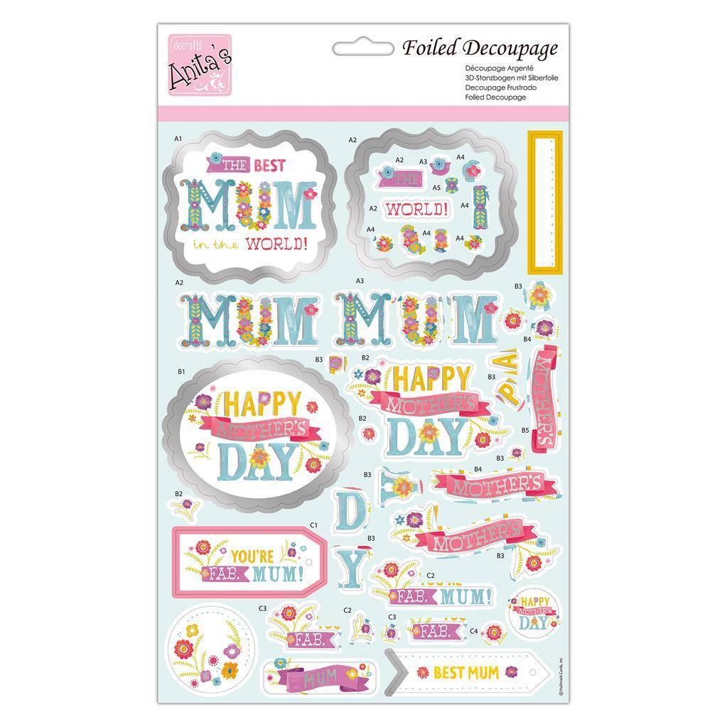 Anita's Foiled Decoupage - Best Mum