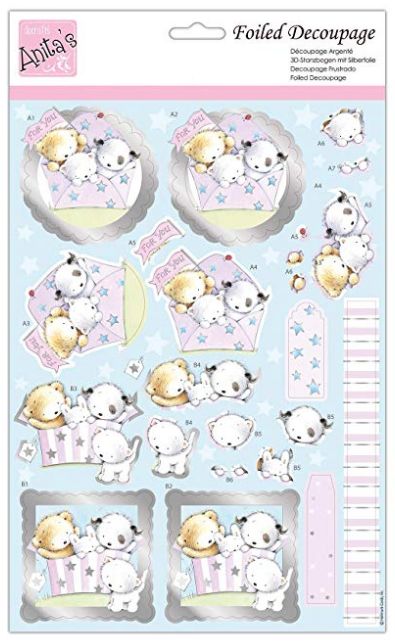 Anita's Foiled Decoupage - Puppy Surprise