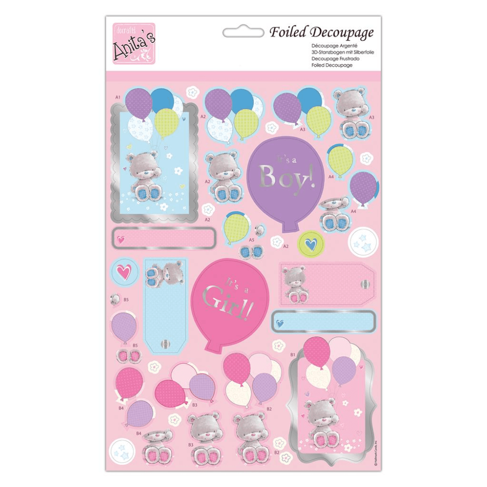 Anita's Foiled Decoupage - Baby Bear