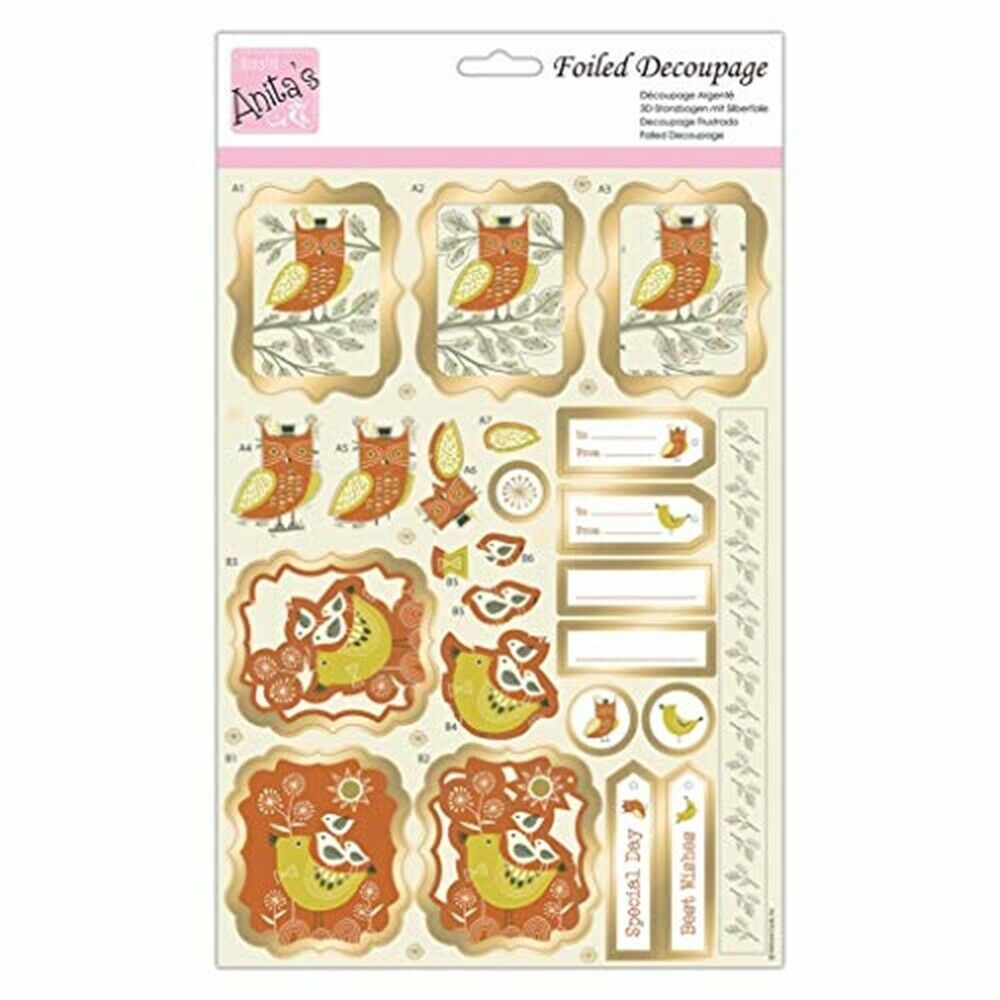 Anita's Foiled Decoupage - It's a Hoot