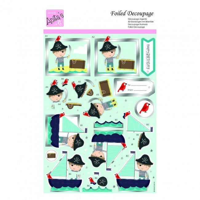 Anita's Foiled Decoupage - Shiver Me Timbers