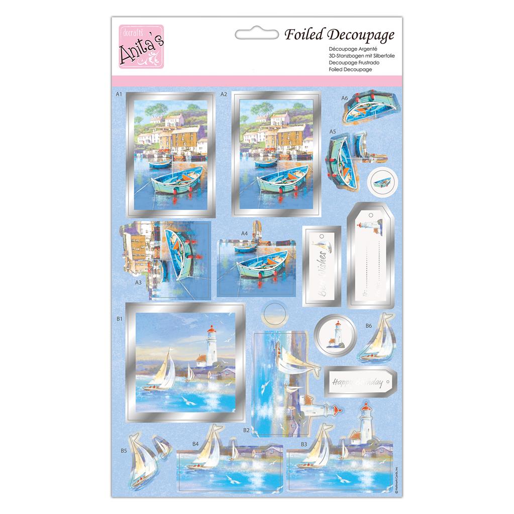 Anita's Foiled Decoupage - Sailing Away