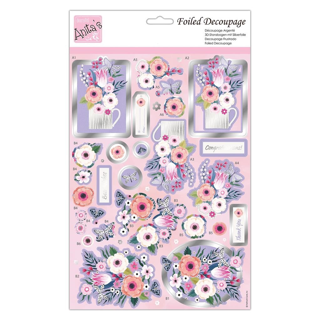 Anita's Foiled Decoupage - Congratulations Bouquet