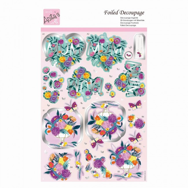 Anita's Foiled Decoupage - Mum's the Word