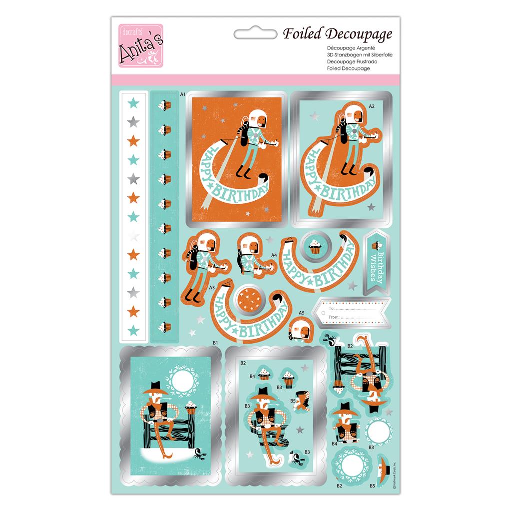 Anita's Foiled Decoupage - Spaceman