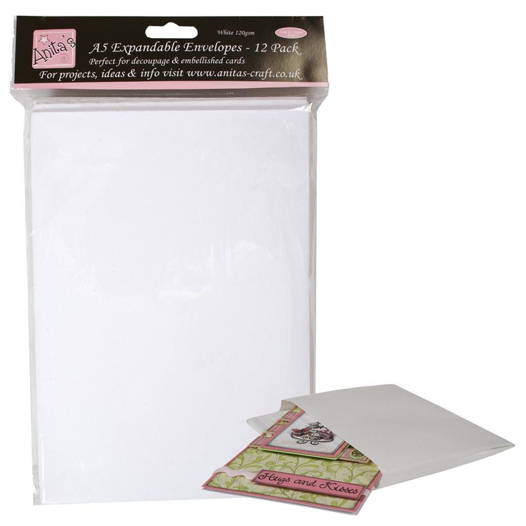 Anita's Expandable Envelopes A5  White (12pk)