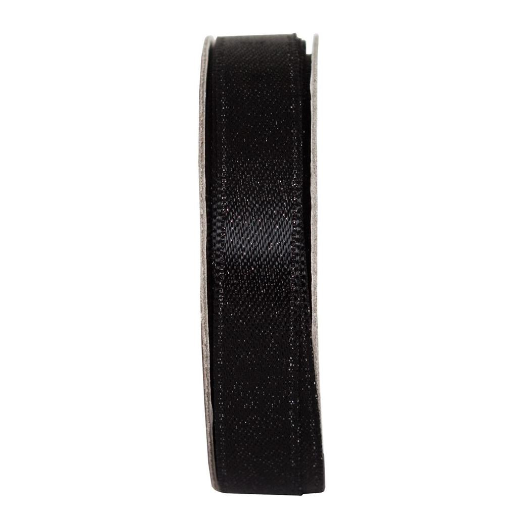 Anita's Glitter Satin Ribbon 3m - Jet Black
