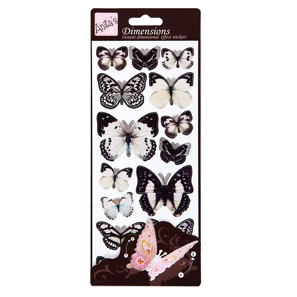 Anita's Dimensions Stickers - Wings White