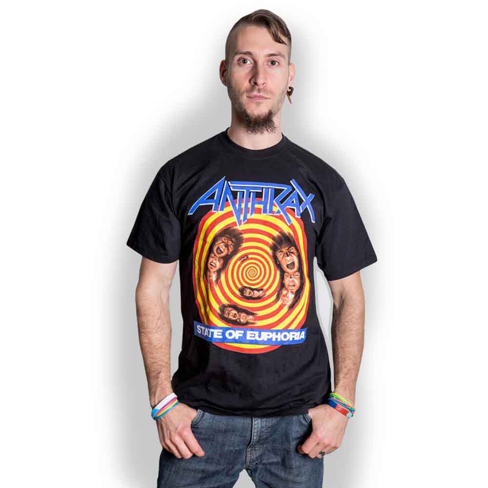 Anthrax Men's T-Shirt Black State of Euphoria (XXL)