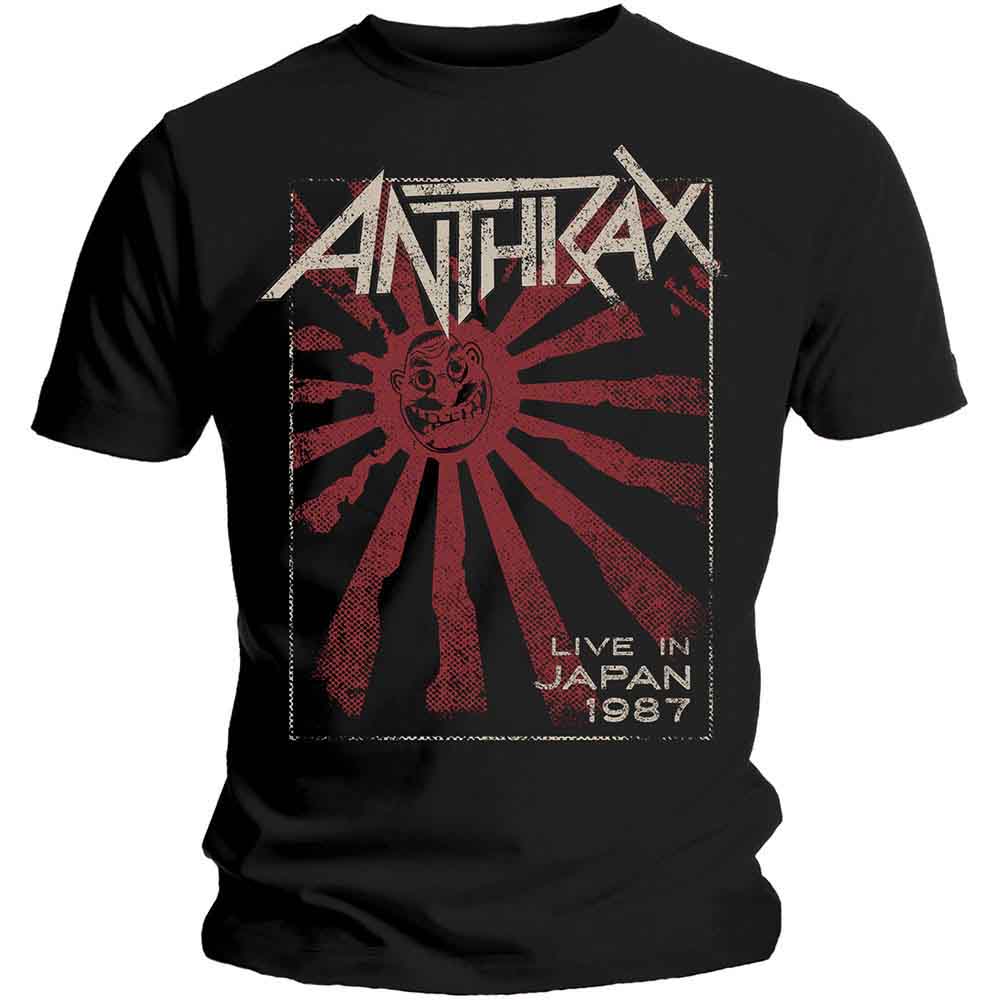 Anthrax Men's T-Shirt Black Live in Japan (S)