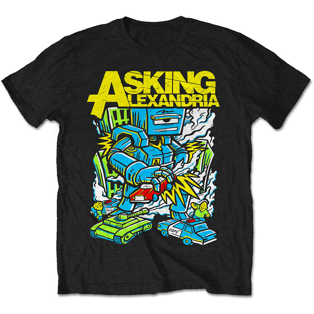 Asking Alexandria Men's T-Shirt Black Killer Robot (M)