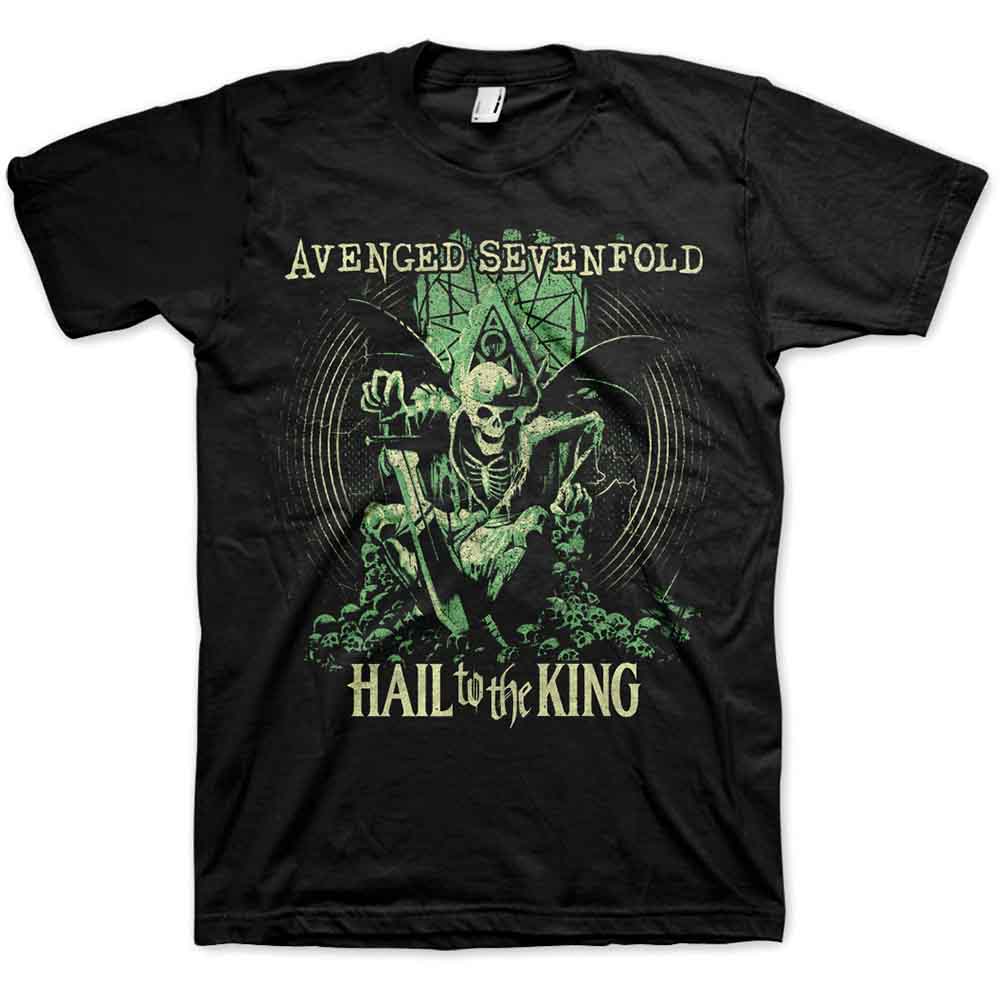 Avenged Sevenfold Men's T-Shirt Black Hail to the King En Vie (M)