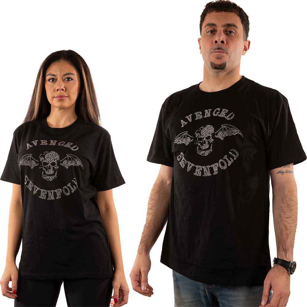 Avenged Sevenfold Unisex T-Shirt Deathbat (Diamante) Black (L)