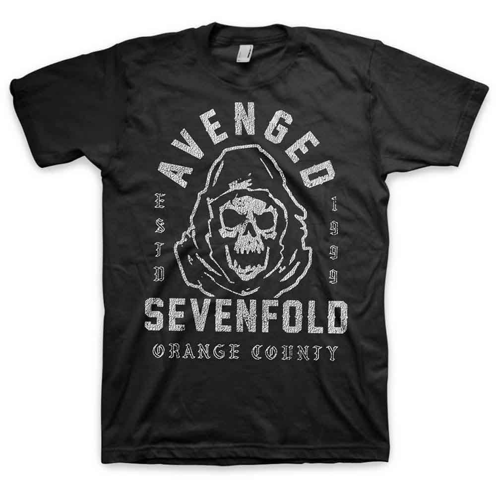 Avenged Sevenfold Unisex T-Shirt Black So Grim Orange County (S)