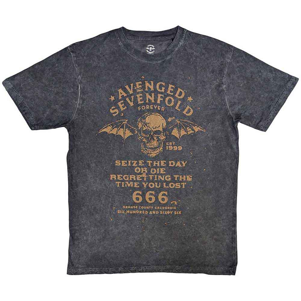 Avenged Sevenfold Unisex T-Shirt Seize The Day (Dip-Dye) Black (XL)