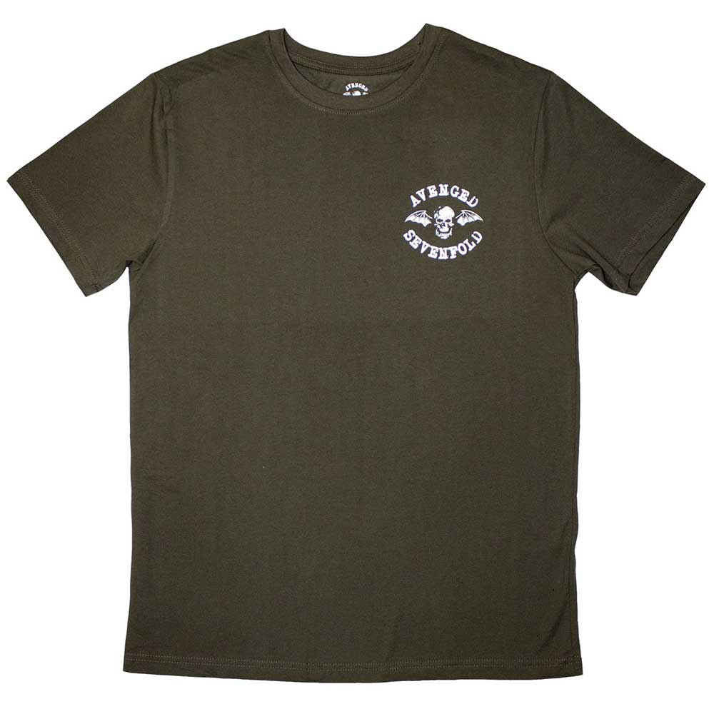 Avenged Sevenfold Unisex T-Shirt Mini Classic Deathbat Green (M)