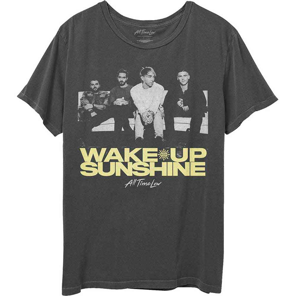 All Time Low Unisex T-Shirt Faded Wake Up Sunshine Grey (M)