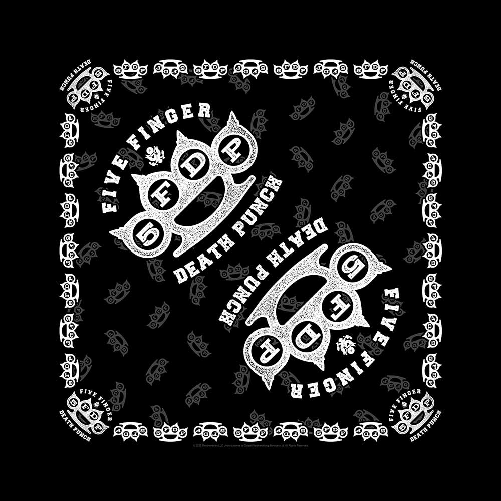 Five Finger Death Punch Unisex Bandana Knuckles Black