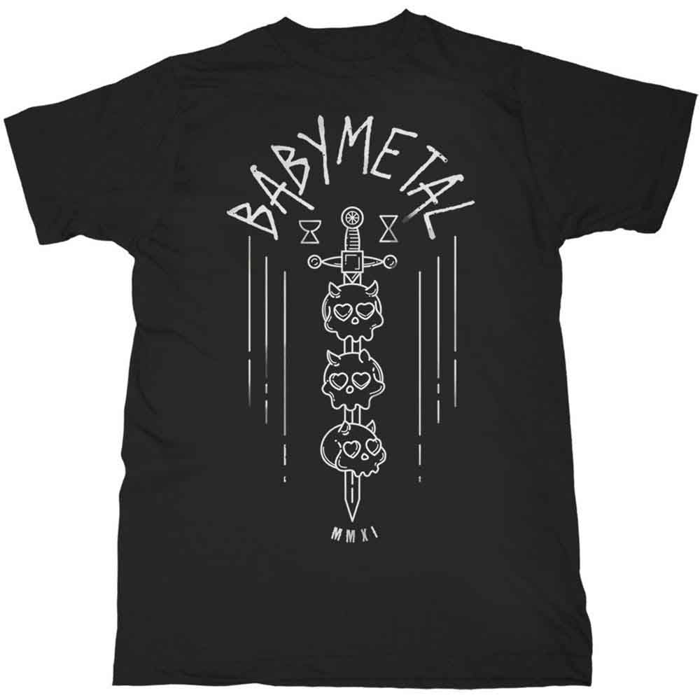Babymetal Unisex T-Shirt Skull Sword Black (XXL)