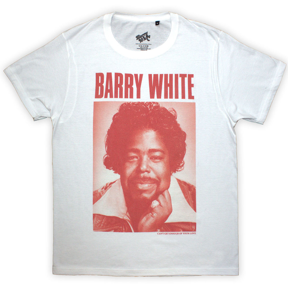 Barry White Unisex T-Shirt Box Photo White (XL)