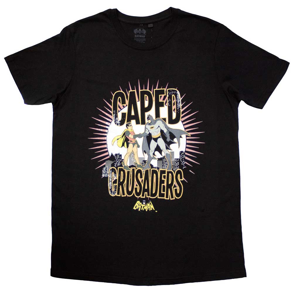 DC Comics Unisex T-Shirt Batman Caped Crusaders Black (S)