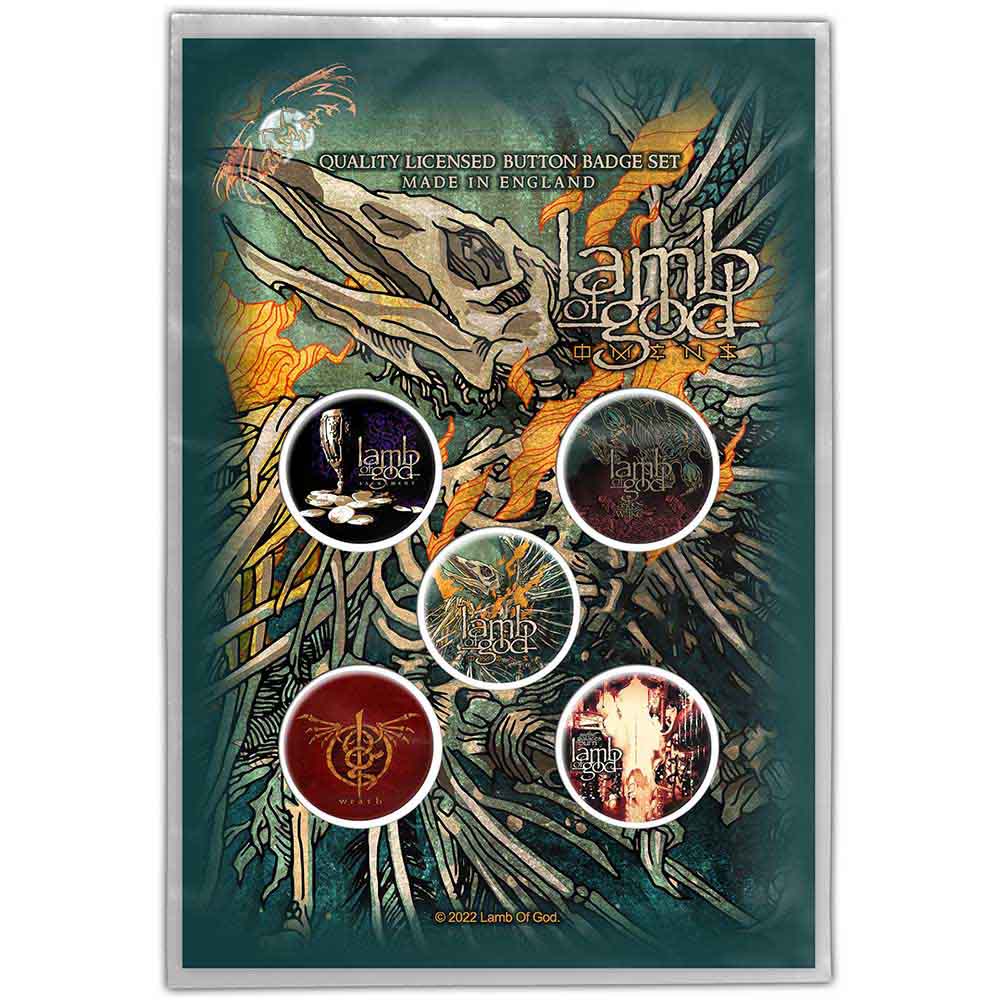 Lamb Of God Button Badge Pack Omens