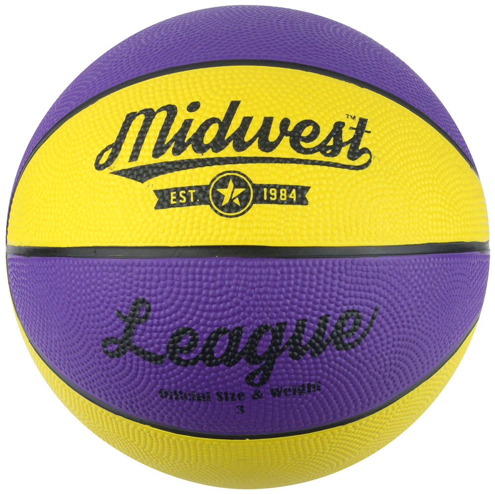 Midwest League Basketball Yellow/Purple (Size 3)