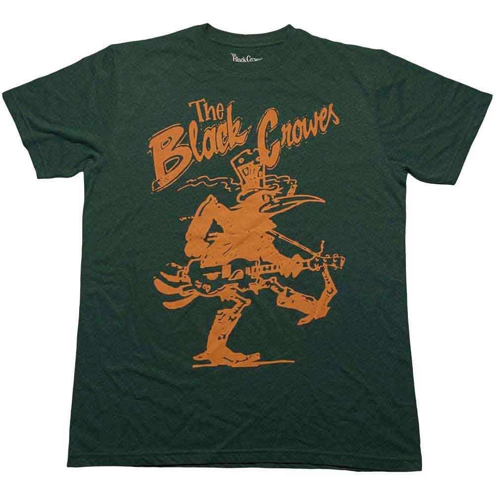 The Black Crowes Unisex T-Shirt Crowe Guitar Green (L)