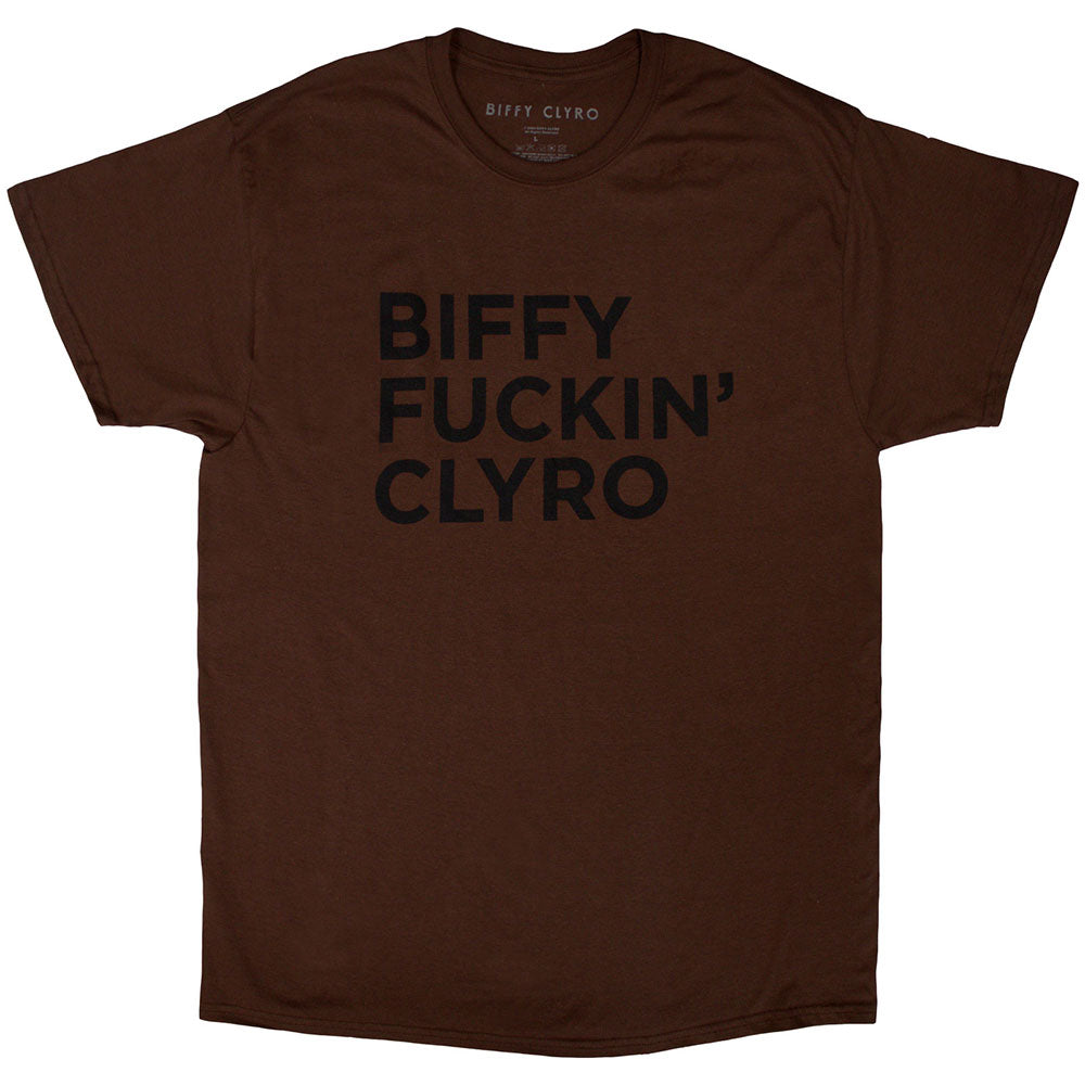 Biffy Clyro Unisex T-Shirt Biffy F***ing Clyro Brown (XL)
