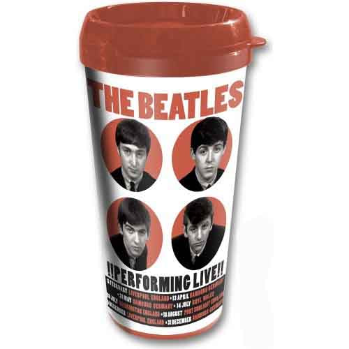 The Beatles Travel Mug 1962 Performing Live with Plastic Body