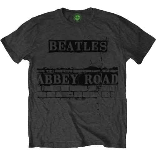 The Beatles Men's T-Shirt Abbey Road Sign Grey (S)