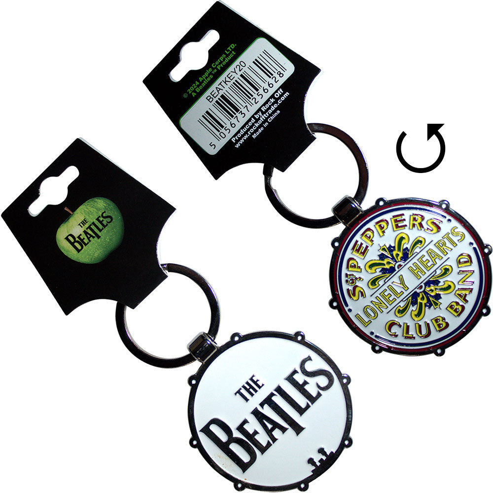The Beatles Keychain Drop T/Sgt Pepper Drum Double-Sided