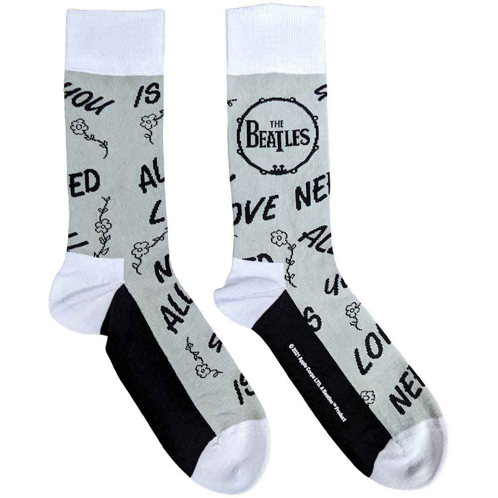 The Beatles Unisex Ankle Socks AYNIL & Drum Grey (UK Size 7-11)