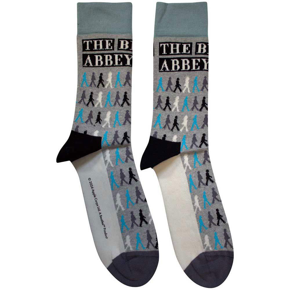 The Beatles Unisex Ankle Socks Abbey Road Colours Crossing Repeat Grey (UK Size 7-11)
